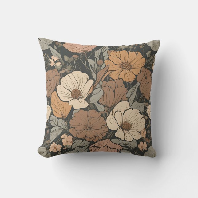 Wildflower Bouquet Cottagecore D12 Kussen (Voorkant)