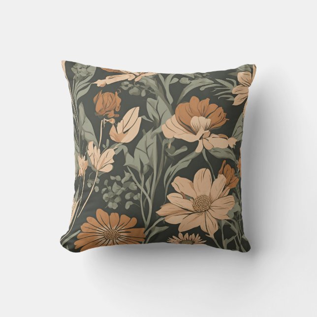 Wildflower Bouquet Cottagecore D4 Kussen (Voorkant)