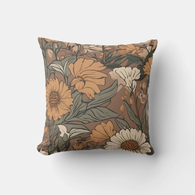 Wildflower Bouquet Cottagecore D7 Kussen (Voorkant)