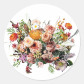 Wildflower Bouquet Floral Beauful Ronde Sticker (Voorkant)