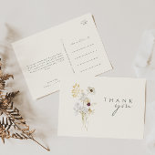 Wildflower Bouquet | Ivory Hartelijk dank Briefkaart