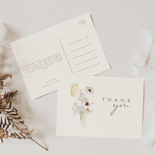 Wildflower Bouquet   Ivory Hartelijk dank Briefkaart