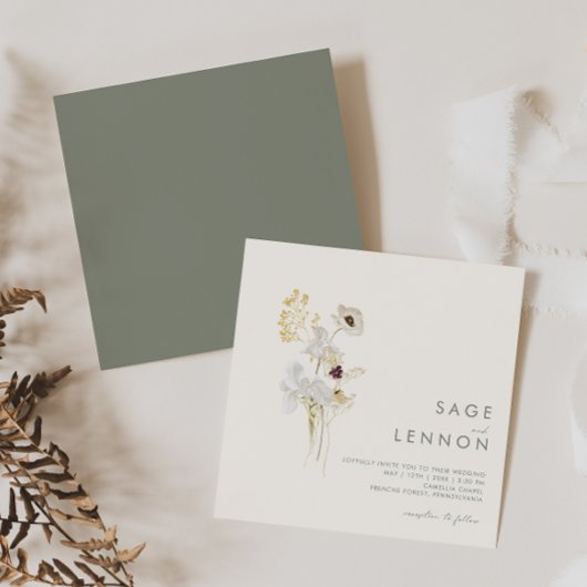 Wildflower Bouquet | Ivory Square Kaart