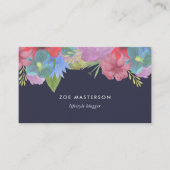 Wildflower Bouquet | Midnight Blue Visitekaartje (Voorkant)