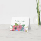 Wildflower Bouquet Modern Floral bedankt (Voorkant)