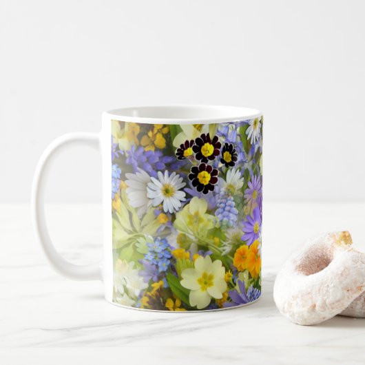 Wildflower Bouquet-Mok Koffiemok (Met donut)