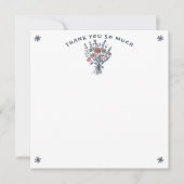 Wildflower Bouquet Rustic Whimsical Bridal Shower  Bedankkaart (Voorkant)