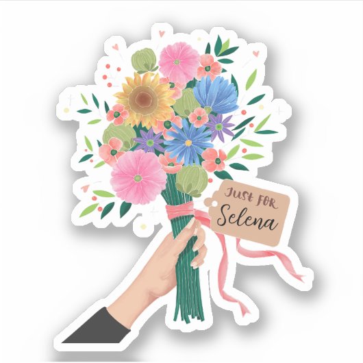 Wildflower Bouquet Sticker (Voorkant)