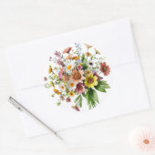 Wildflower Bouquet Sticker | Colorful Botanical  (Envelop)