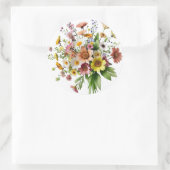 Wildflower Bouquet Sticker | Colorful Botanical  (Tas)