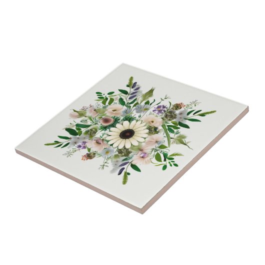 Wildflower Bouquet Tegeltje (Zijkant)