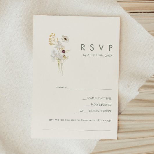 Wildflower Bouquet | Verzoek Ivory Song RSVP Kaartje