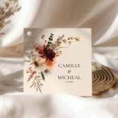 Wildflower Bourgondische bruiloft Bedankjes Labels