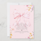 Wildflower & Bow Graduation Announcement Aankondiging (Achterkant)