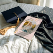 Wildflower & Bow Graduation Invitation Kaart