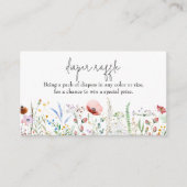 Wildflower Boy Baby shower Diaper Raffle Informatiekaartje (Voorkant)