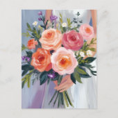 Wildflower Bridal Bouquet | Floral Wedding Bride Briefkaart (Voorkant)