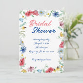 WILDFLOWER BRIDAL DOUCHE UITNODIGING (Staand voorkant)