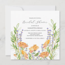 Wildflower Bridal Douche Uitnodigingen
