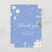 Wildflower Bridal Shower Bedankkaart (Voorkant / Achterkant)