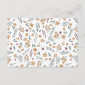 wildflower bridal shower invite insert - orange kaart (Achterkant)