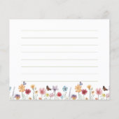 Wildflower Bridal Shower Recipe Card (Achterkant)