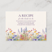 Wildflower Bridal Shower Recipe Informatiekaartje (Voorkant)