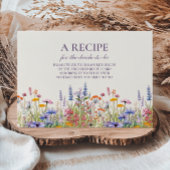 Wildflower Bridal Shower Recipe Informatiekaartje