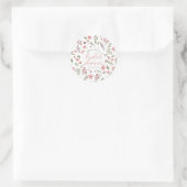 Wildflower Bridal Shower Sticker - Pink (Tas)