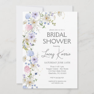 Wildflower Bridal Shower uitnodiging, Boho Floral Kaart