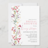 Wildflower Bridal Shower uitnodiging, Boho Floral Kaart (Voorkant)