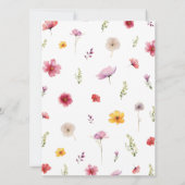 Wildflower Bridal Shower Where Were They Game Card Kaart (Achterkant)