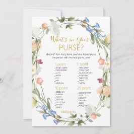 Wildflower Bridal Wat zit er in je tas spel Kaart
