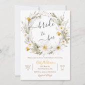Wildflower Bride to Bee Bruids Douche Uitnodiging (Voorkant)
