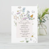Wildflower Bride to Bee Vrijgezellenfeest Kaart (Staand voorkant)