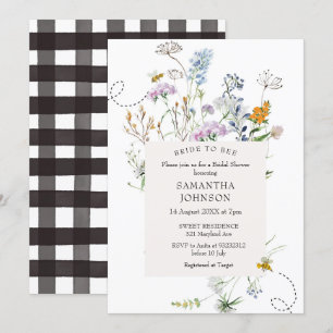 Wildflower Bride to Bee Vrijgezellenfeest Kaart