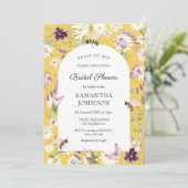 Wildflower Bride to Bee Vrijgezellenfeest Kaart (Staand voorkant)