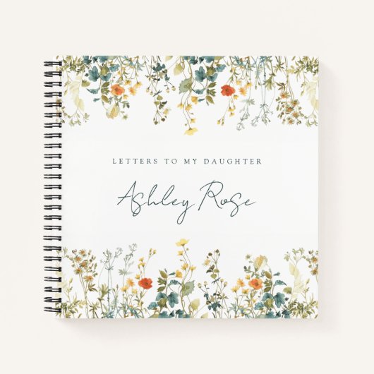 Wildflower Brieven aan mijn dochter houden herinne Notitieboek (Voorkant)