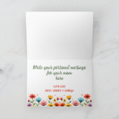 Wildflower Bright Mothers Day Kaart (Binnen)