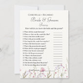 Wildflower bruid & bruidegom trivia vrijgezellenfe aankondiging (Voorkant)