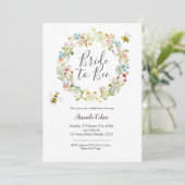 Wildflower bruid om bruids douche uitnodiging te z (Staand voorkant)