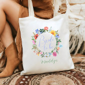 Wildflower Bruid wordt een Script Wedding Tote Bag