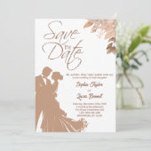 Wildflower bruidegom en bruid bruiloft uitnodiging (Staand voorkant)