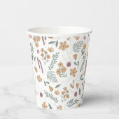 Wildflower Bruids Bruiloftsfeest Papieren Bekers - (Links)