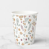 Wildflower Bruids Bruiloftsfeest Papieren Bekers - (Rechts)