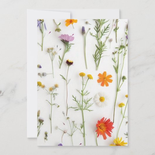 Wildflower bruids brunch kaart (Achterkant)