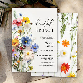 Wildflower bruids brunch kaart