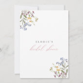 Wildflower bruids douche uitnodiging Boho Whimsica (Achterkant)