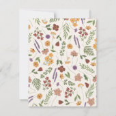 Wildflower Bruids Douche Uitnodiging Insert (Achterkant)