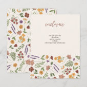 Wildflower Bruids Douche Uitnodiging Insert (Voorkant / Achterkant)